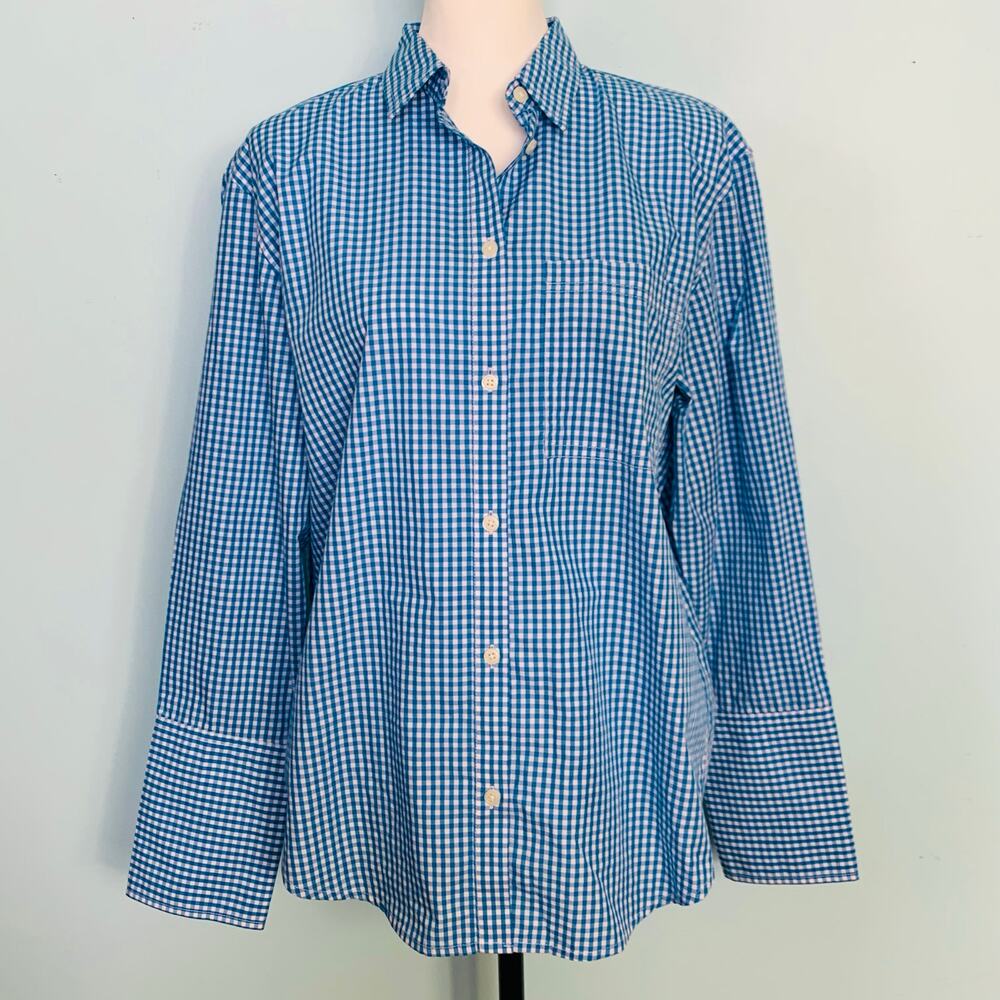 J. Crew Garçon Organic Cotton Poplin Shirt in Gingham Size 6 - Picture 2 of 8